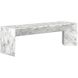 Nomad Marble Look / White Outdoor Bench